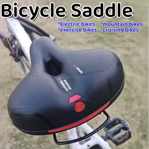 Commuting By Bike - 快適な幅広厚手マウンテンバイクシート、人間工学に基づいた中空サイクリングサドル、衝撃吸収クッション、MTB用ヒップの痛みを軽減