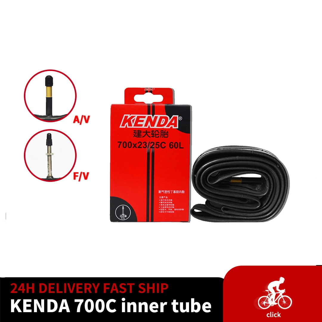 Inner Tube 700C - 1個入り KENDA 自転車タイヤインナーチューブ 700C 18-23C 23-25C