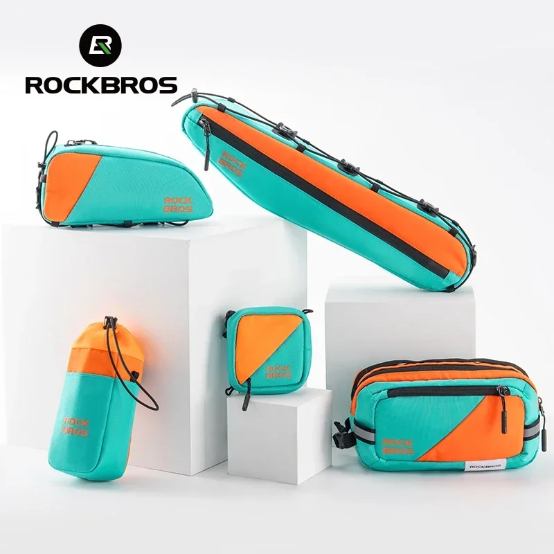 Cycling Journey - Rockbros-ポリエステル製自転車バッグ,フロントバッグ,三角チューブ付きサドルバッグ,長距離旅行,1 2 3 4 5個