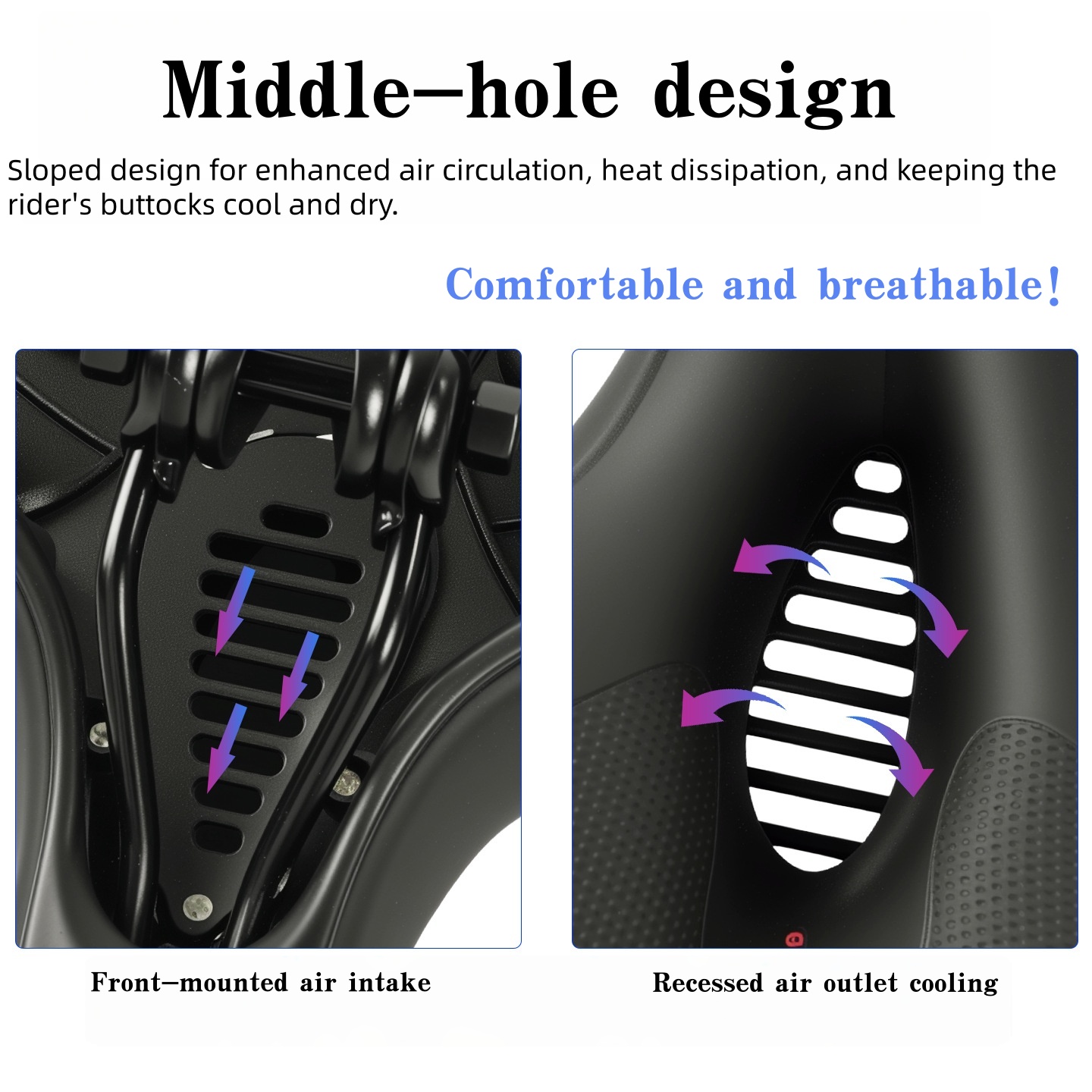 快適な幅広厚手マウンテンバイクシート、人間工学に基づいた中空 - Commuting By Bike のレビューと価格