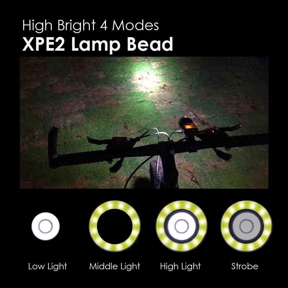 LED防水充電式自転車ライトセット明るいヘッドライトテールラ - Cycling Commute Gear のレビューと価格