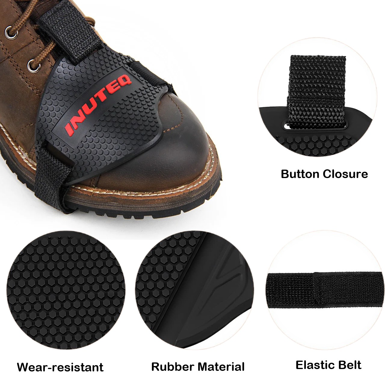 調節可能なギアシューカバー滑り止めオートバイパッドベルト耐久 - Cycling Commuter Shoes のレビューと価格